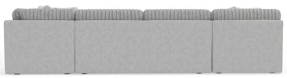 Logan - Upholstered Sectional With Comfort Coil Seating - 46" Cocktail Ottoman And Accent Pillows Included