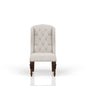 Upholstered Wing Host Chair - Light Gray