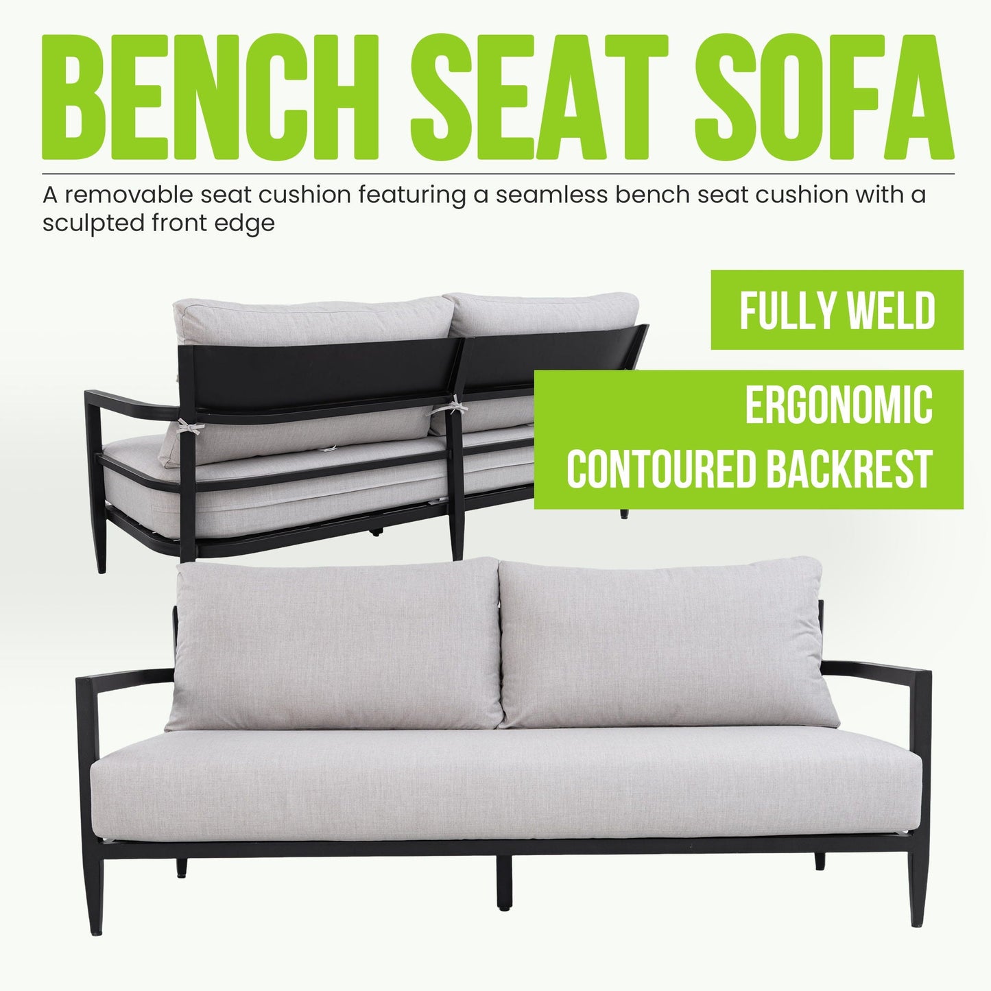 6 Piece Outdoor Conversation Set With Swivel Chairs - Ember Black