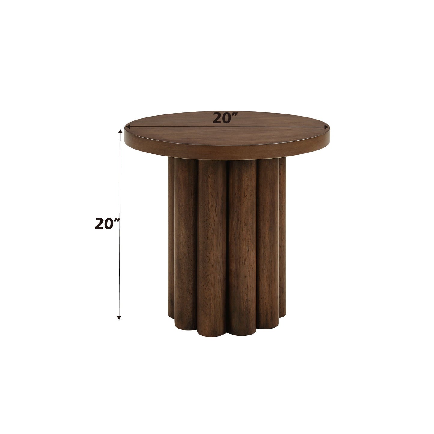 Loanna Wooden Color End Table - Brown