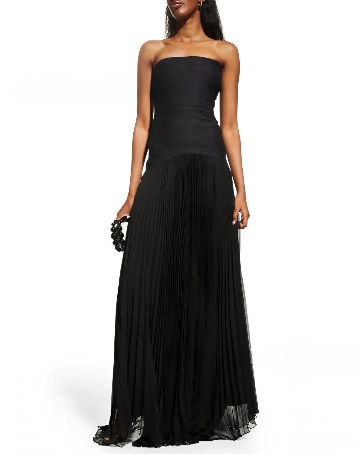 Ribbed Pleated Tube Dress