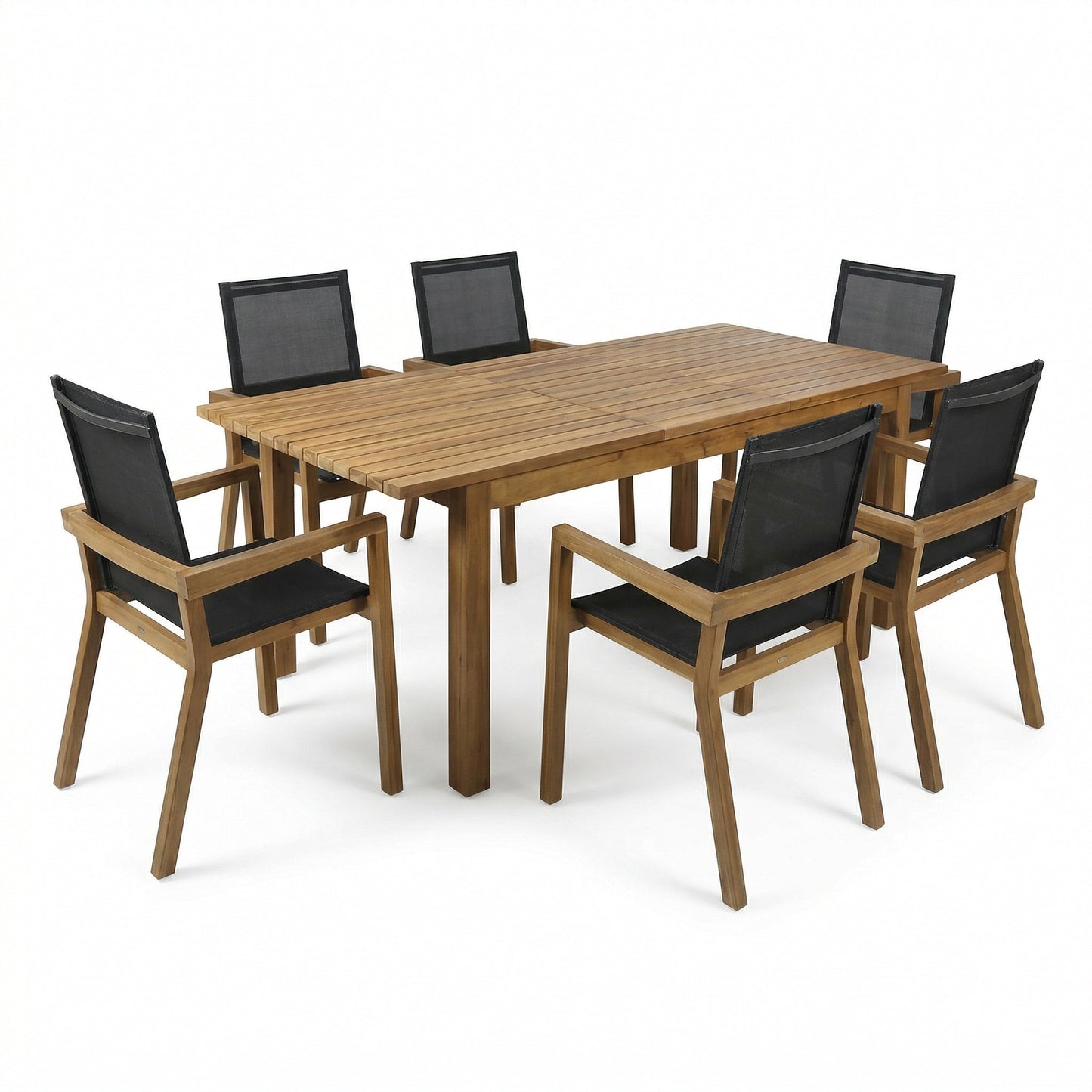 7 Pieces Acacia Wood Outdoor Dining Set