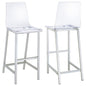 Juelia Clear Acrylic Bar Chair Chrome (Set of 2)