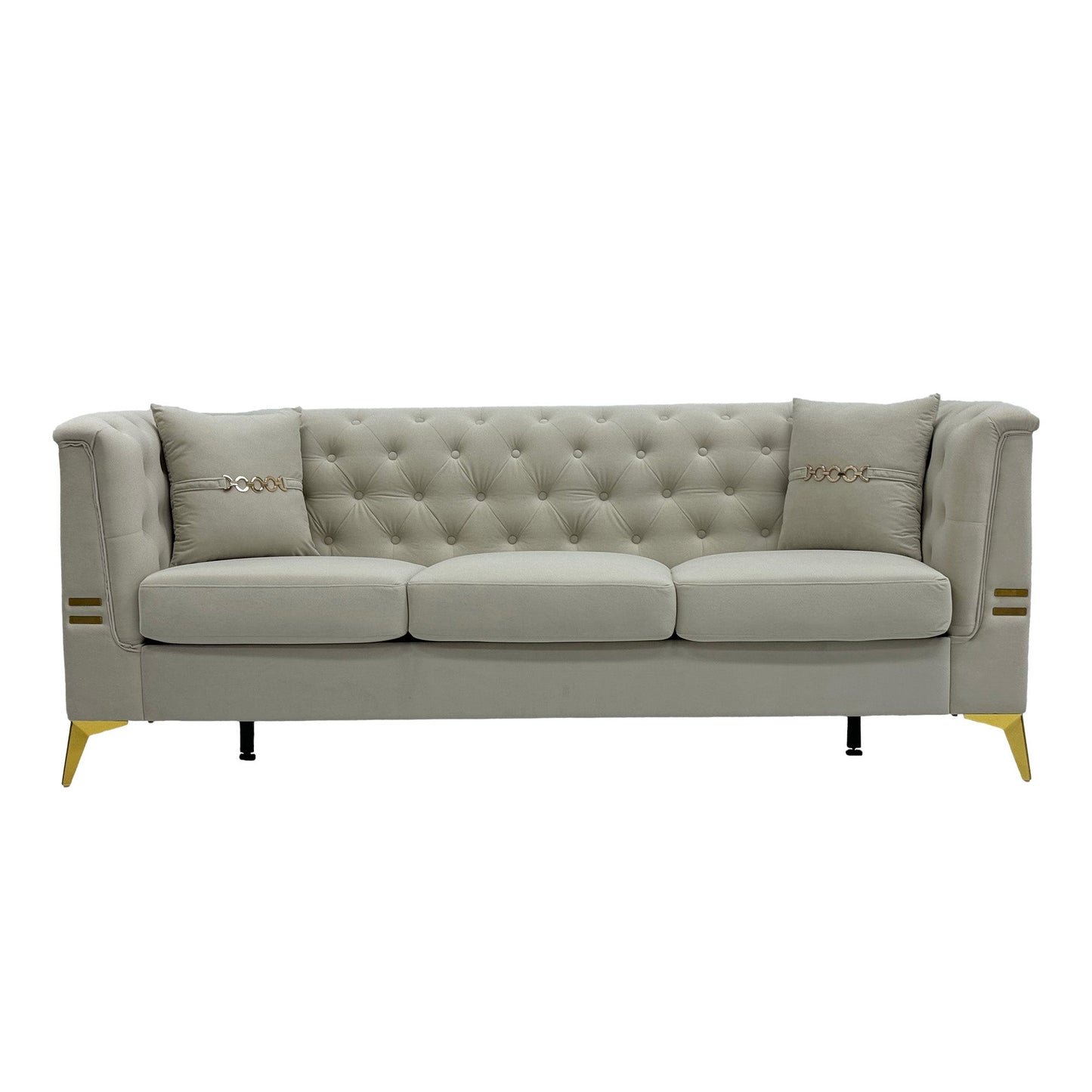 FX-P83-2PC Modern Velvet Upholstered Sofa Set of 2