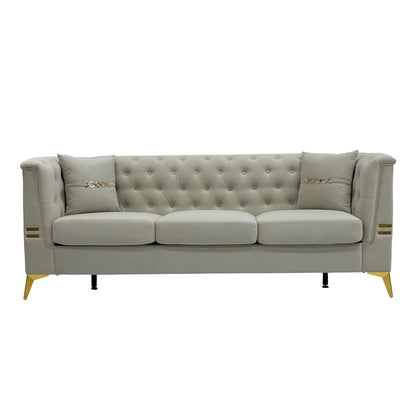 FX-P83-2PC Modern Velvet Upholstered Sofa Set of 2