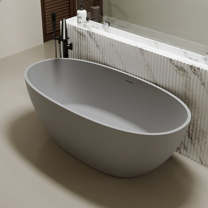 67" Freestanding Bathtub with Pop-up Drain