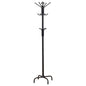 Coat Rack With 3 Tier Hooks For Entryway - Black