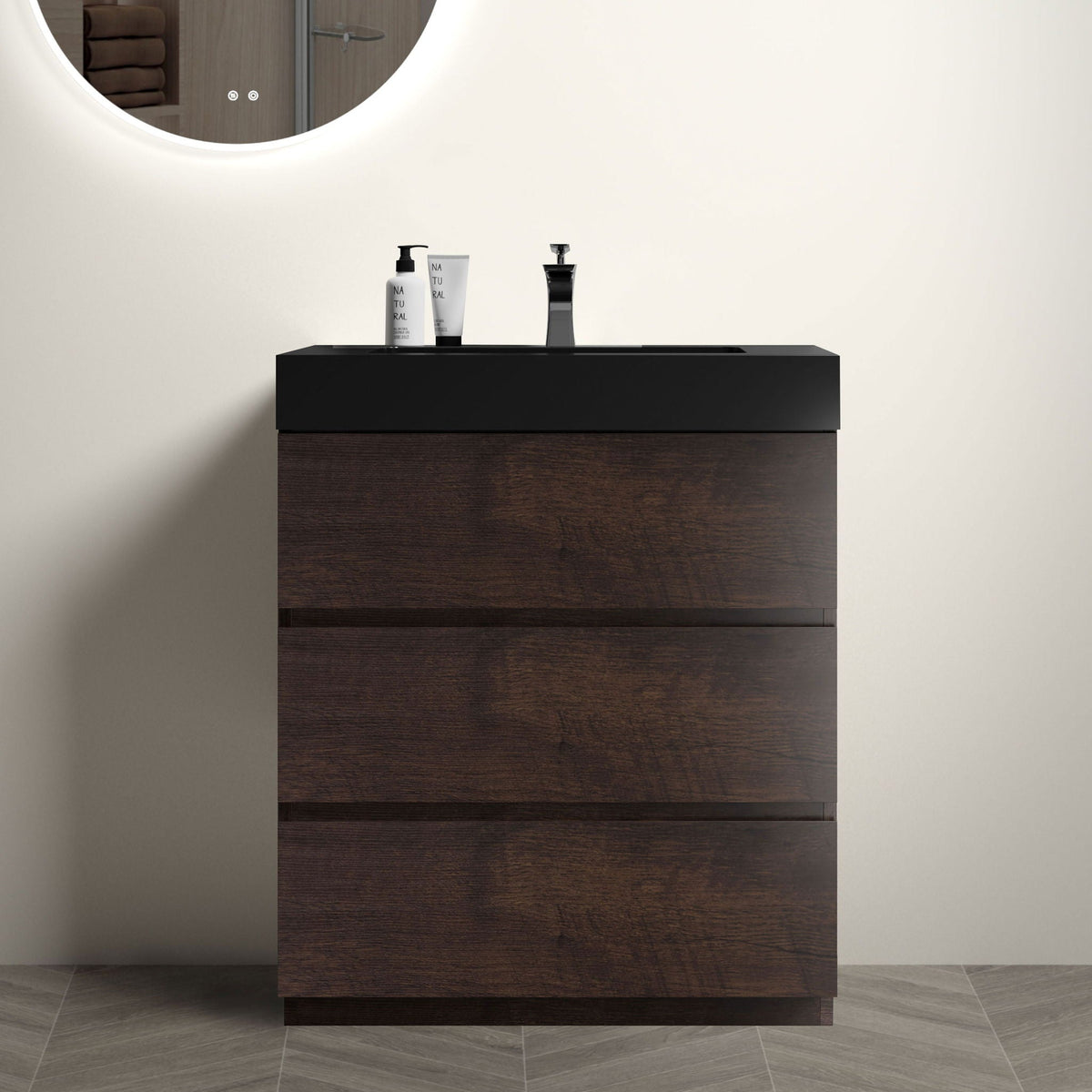 Alice - Bathroom Vanity With Large Storage, Freestanding