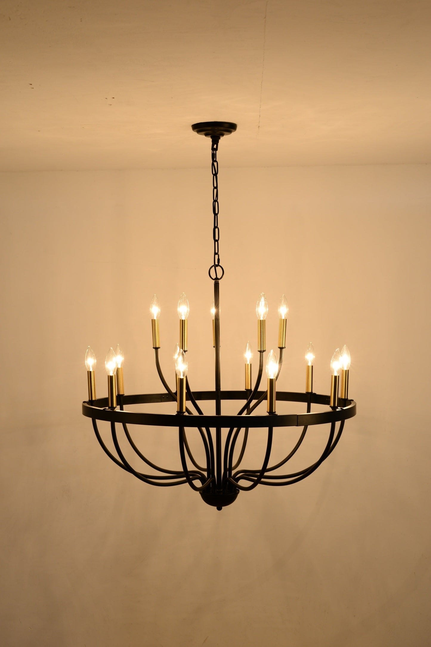 18-Light Industrial Iron Candle Chandelier