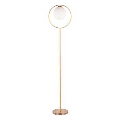 Moon - Contemporary Floor Lamp - Gold / Frosted