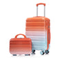 2 Pc PC Spinner Wheel Luggage Set with Gradient Color and Lock