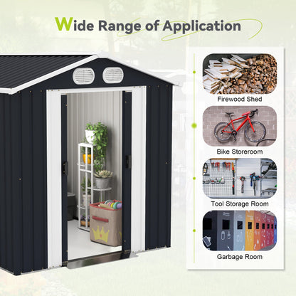Campcraft 8x6 FT Outdoor Metal Storage Shed