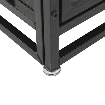 Extra Large Heavy Duty Dog Crate With Removable Pans For Dogs - Black