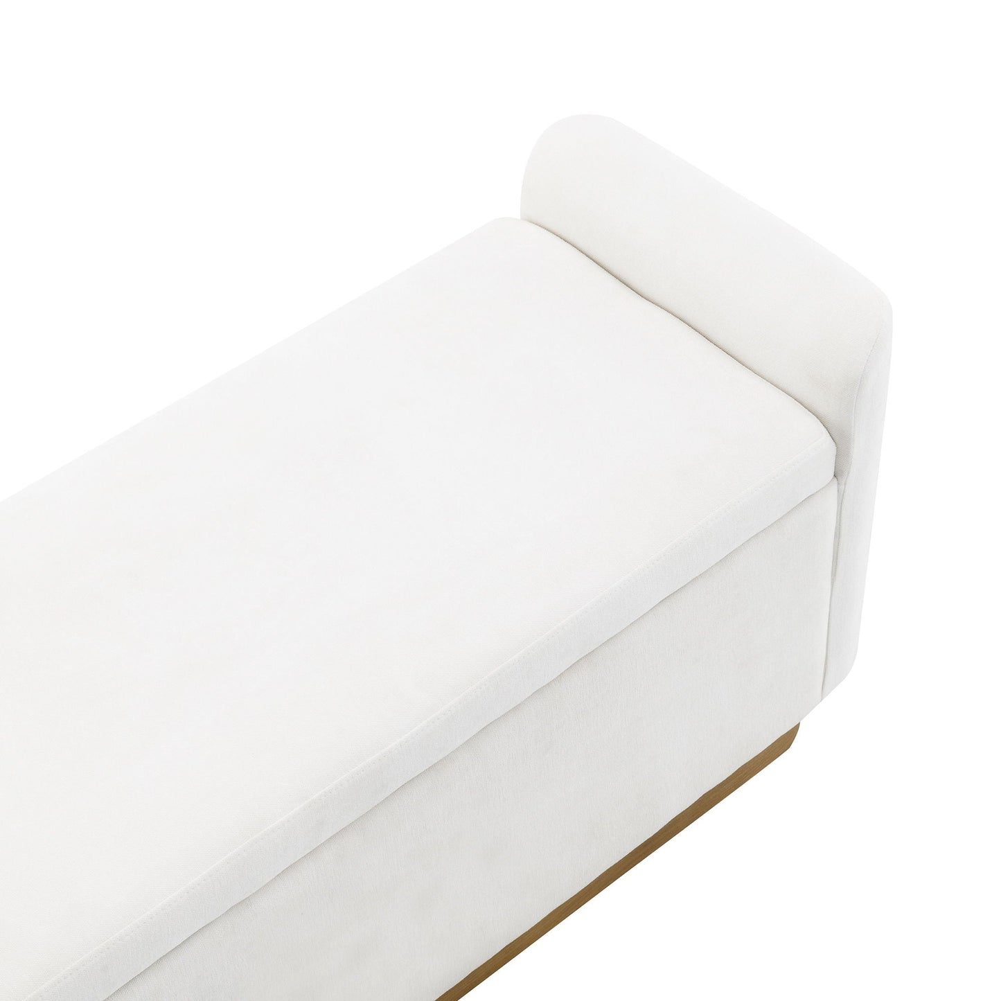 Upholstered Storage Bench With Safety Hinge