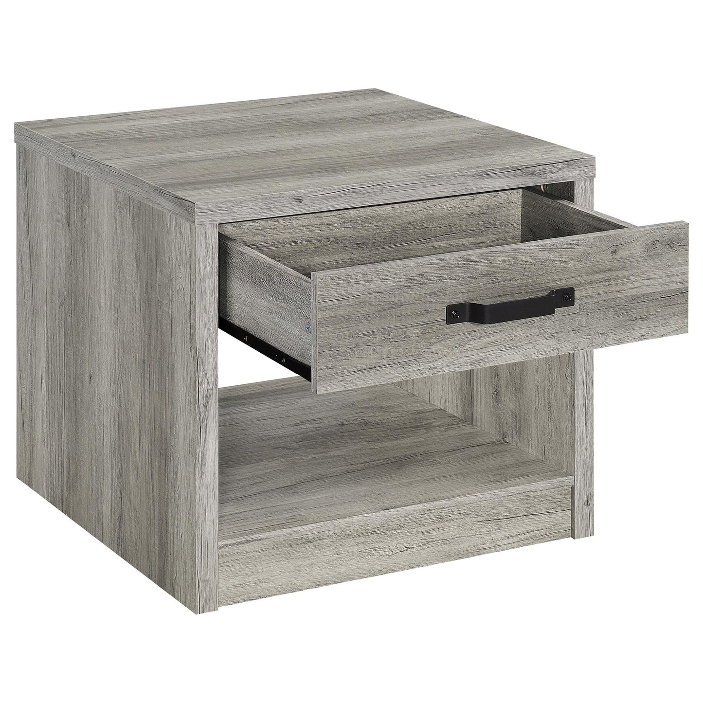 Nuberg - 2 Piece And End Table Set With Storage Drawers - Gray