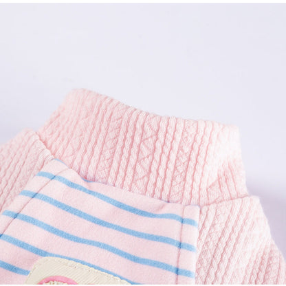Cute Striped Dog Shirts With Belt Loops, Soft Knitted Pet Clothes For Puppies And Cats, Fashionable Puppy Clothing