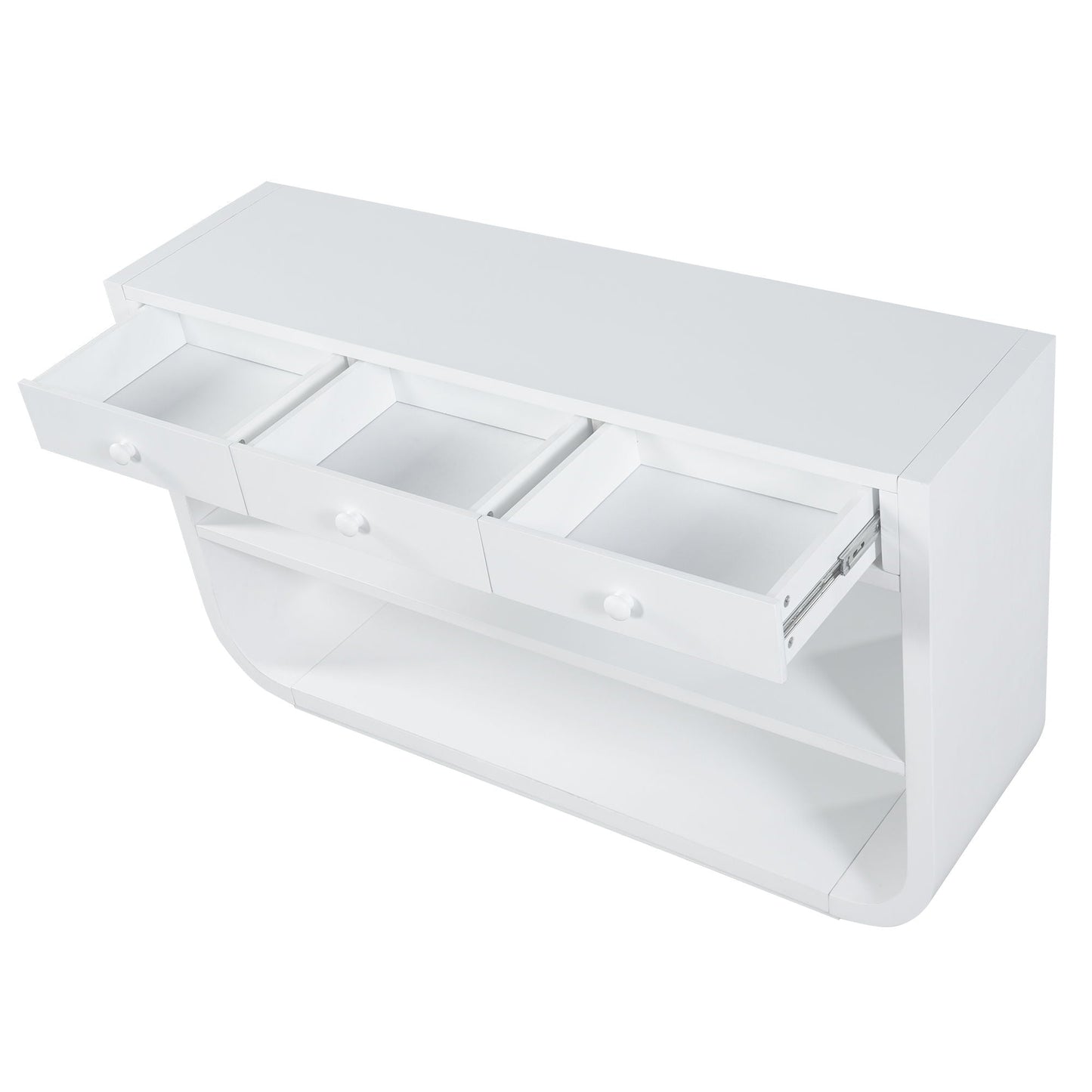 Console Table With 3 Soft Close Drawers & 2 Open Shelves