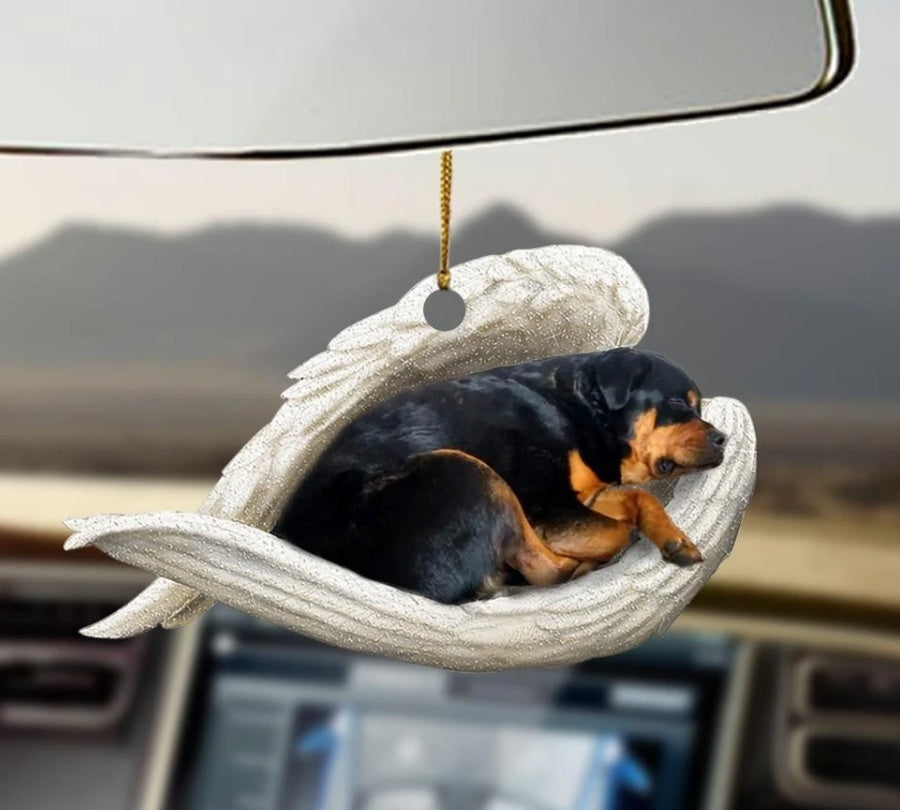 Car Pendant Sleeping Dog Angel Home Decor Acrylic Showcase Hanging Ornaments For Doors