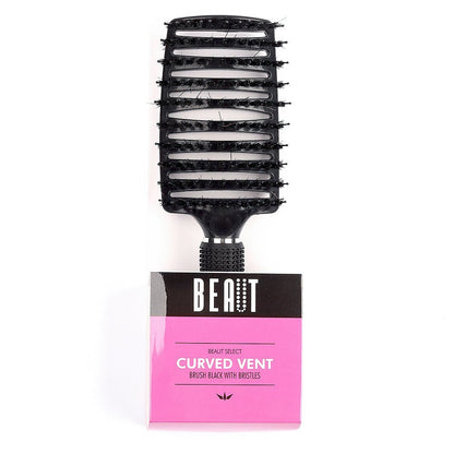 Beaut Select Curved Vent Brush Black with Bristles