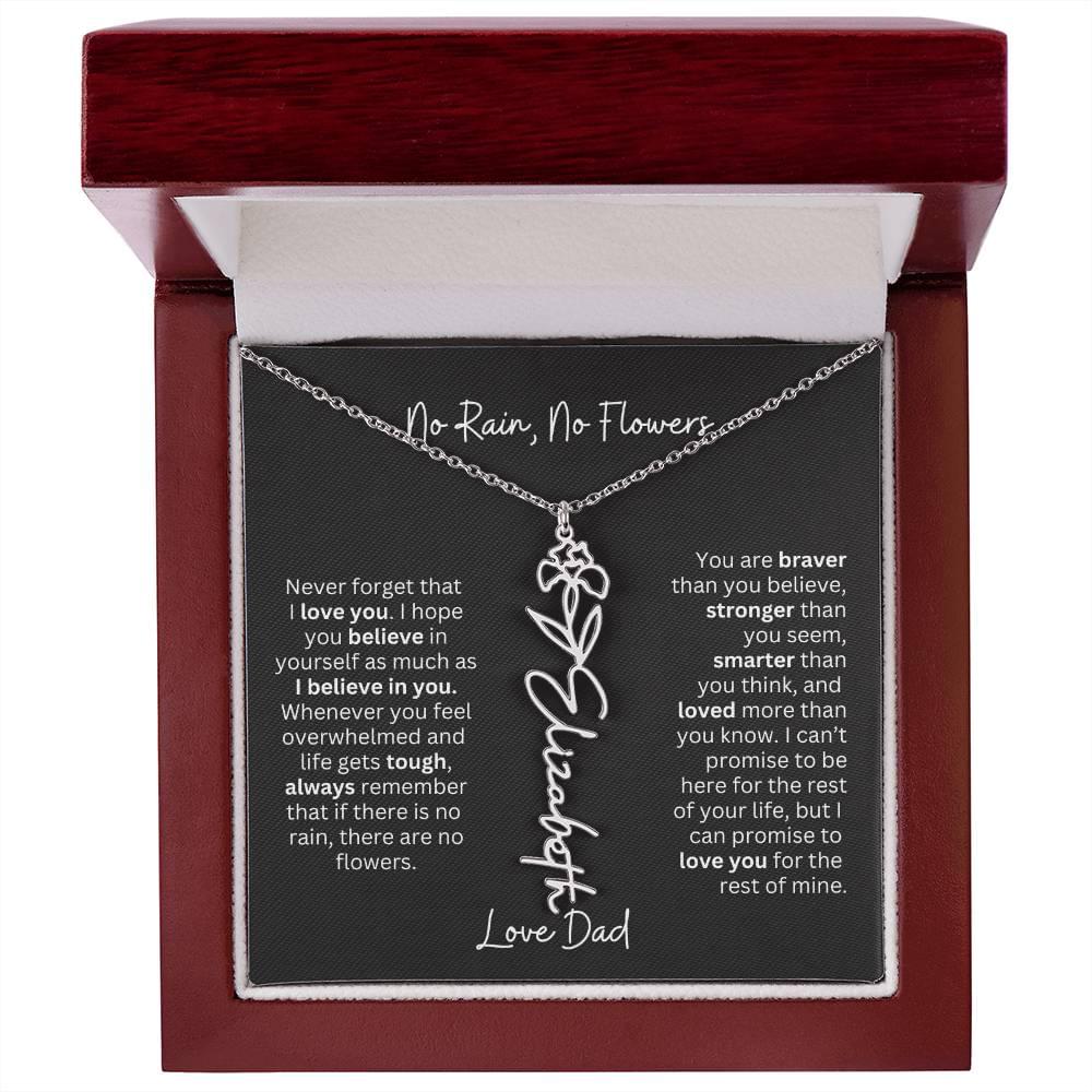 Beautiful Necklace Gift for Daughter From Dad - 'Never Forget That I Love You