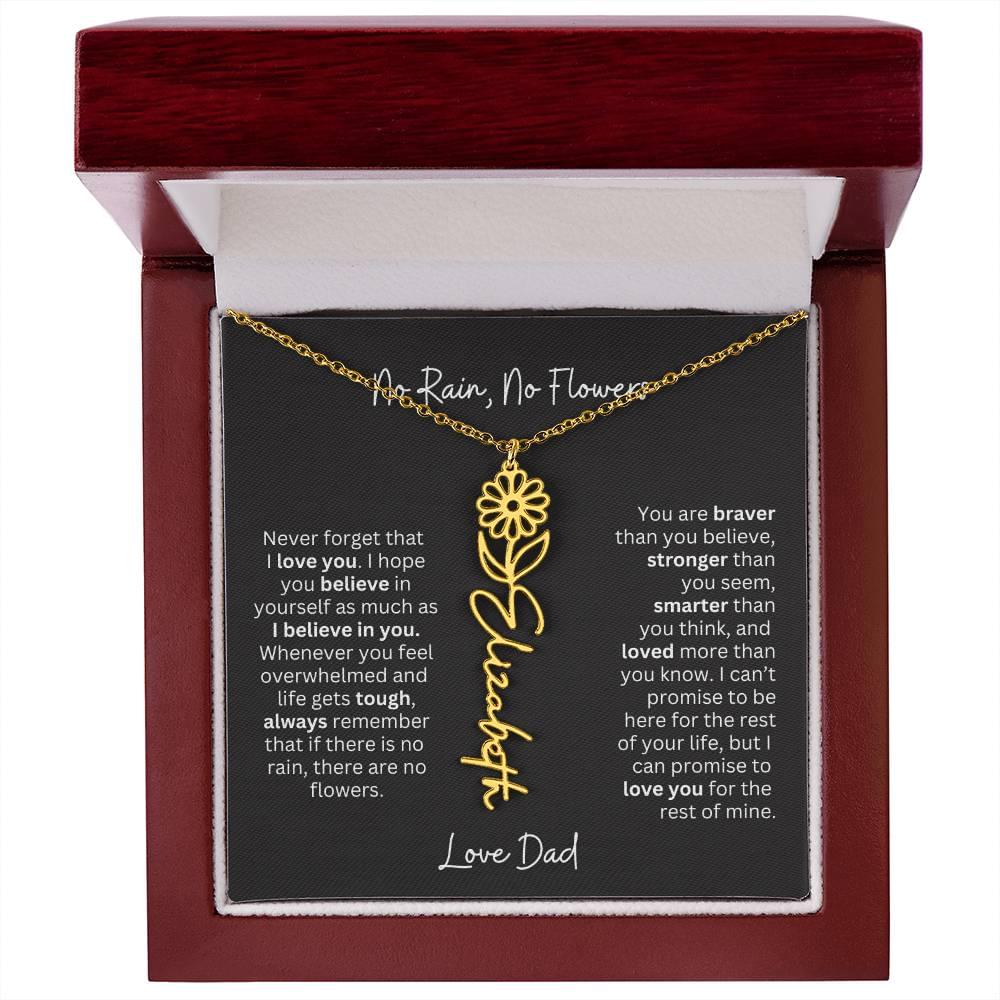 Beautiful Necklace Gift for Daughter From Dad - 'Never Forget That I Love You