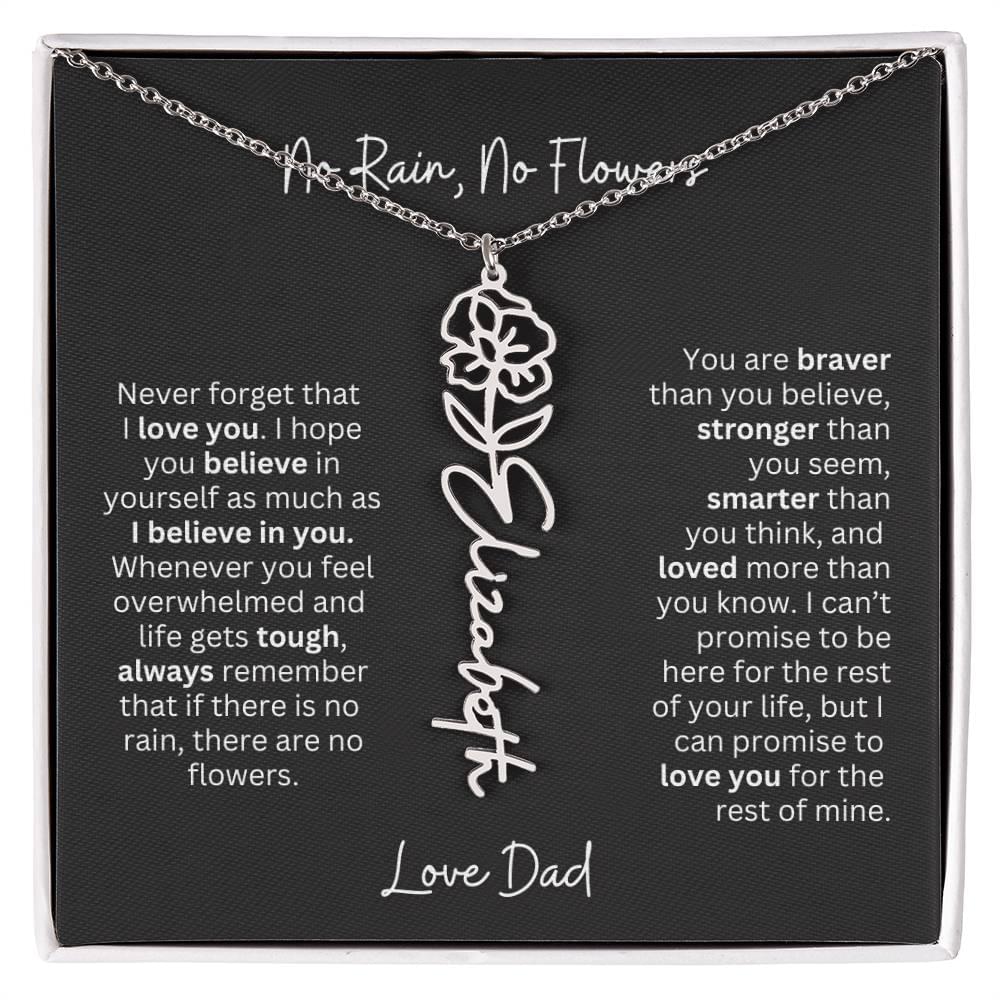 Beautiful Necklace Gift for Daughter From Dad - 'Never Forget That I Love You
