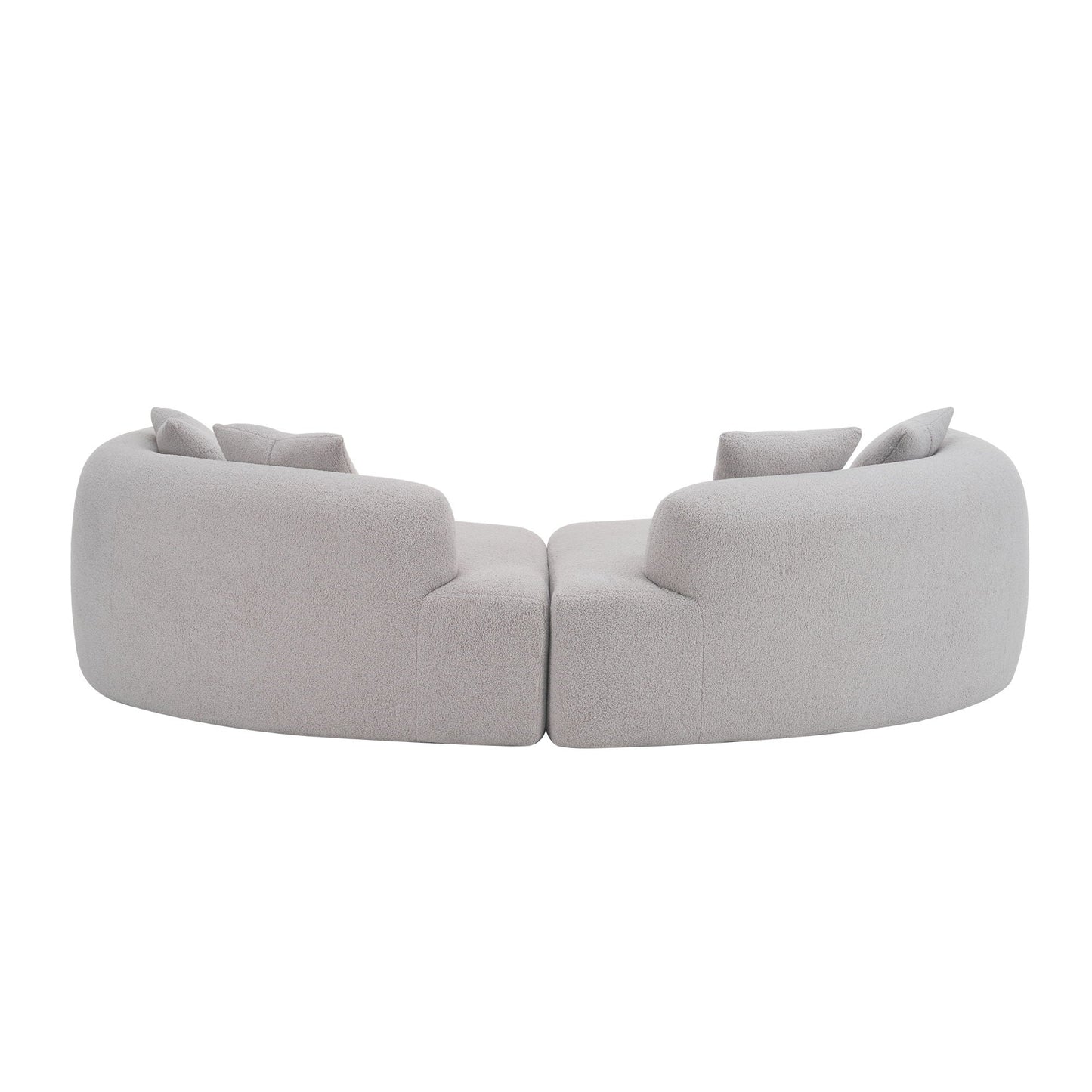 Curved 4 Seater Full Compression Sponge Sofa