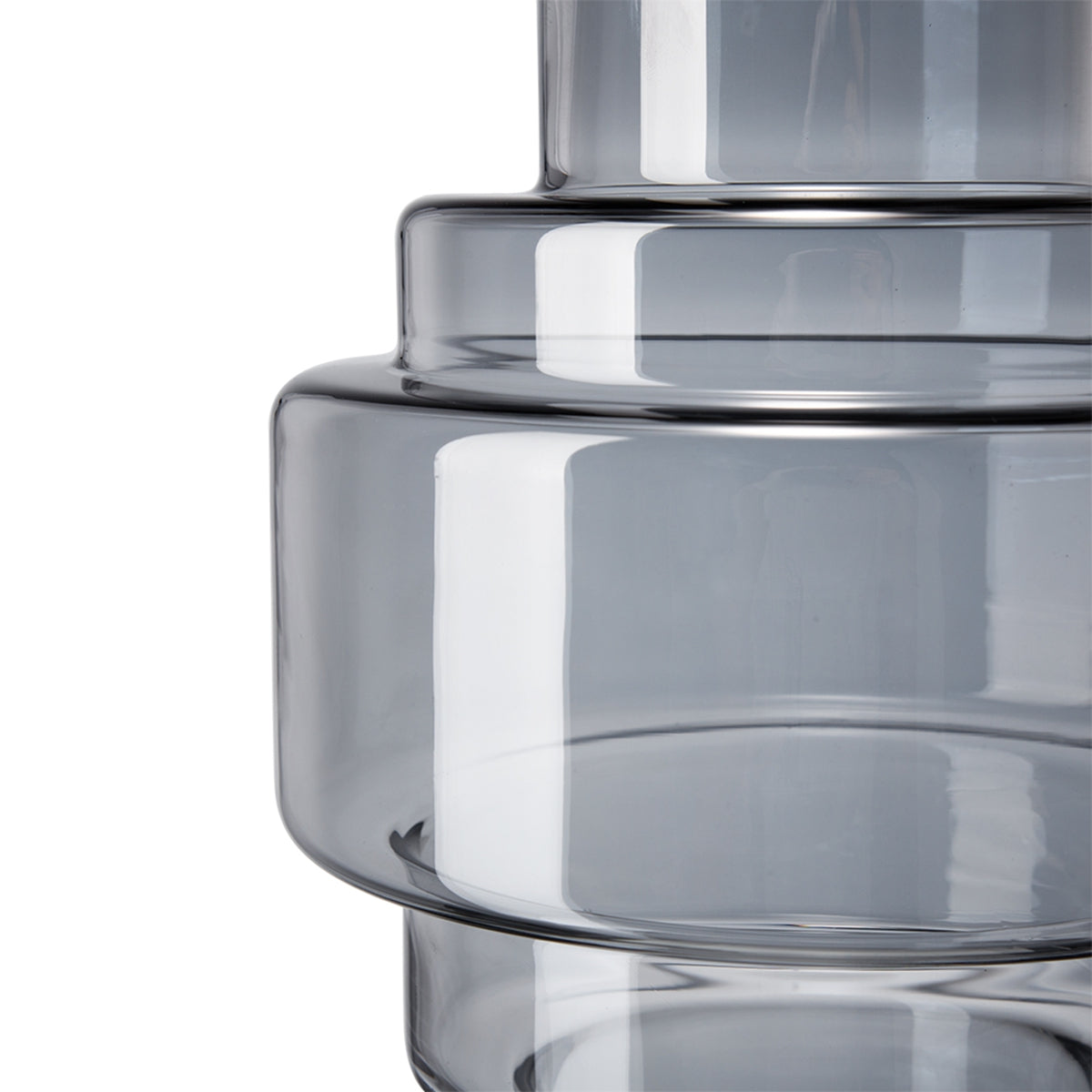 D7.7x13.8"H Geometric Design Smoke Luster