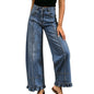 New Stylish Casual Loose-fit Wide-leg Denim Pants For Women