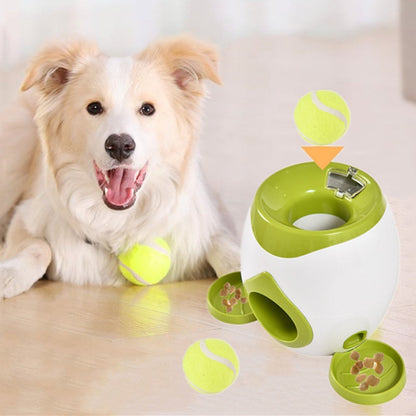 Automatic Tennis Ball Launcher With Treat Dispenser