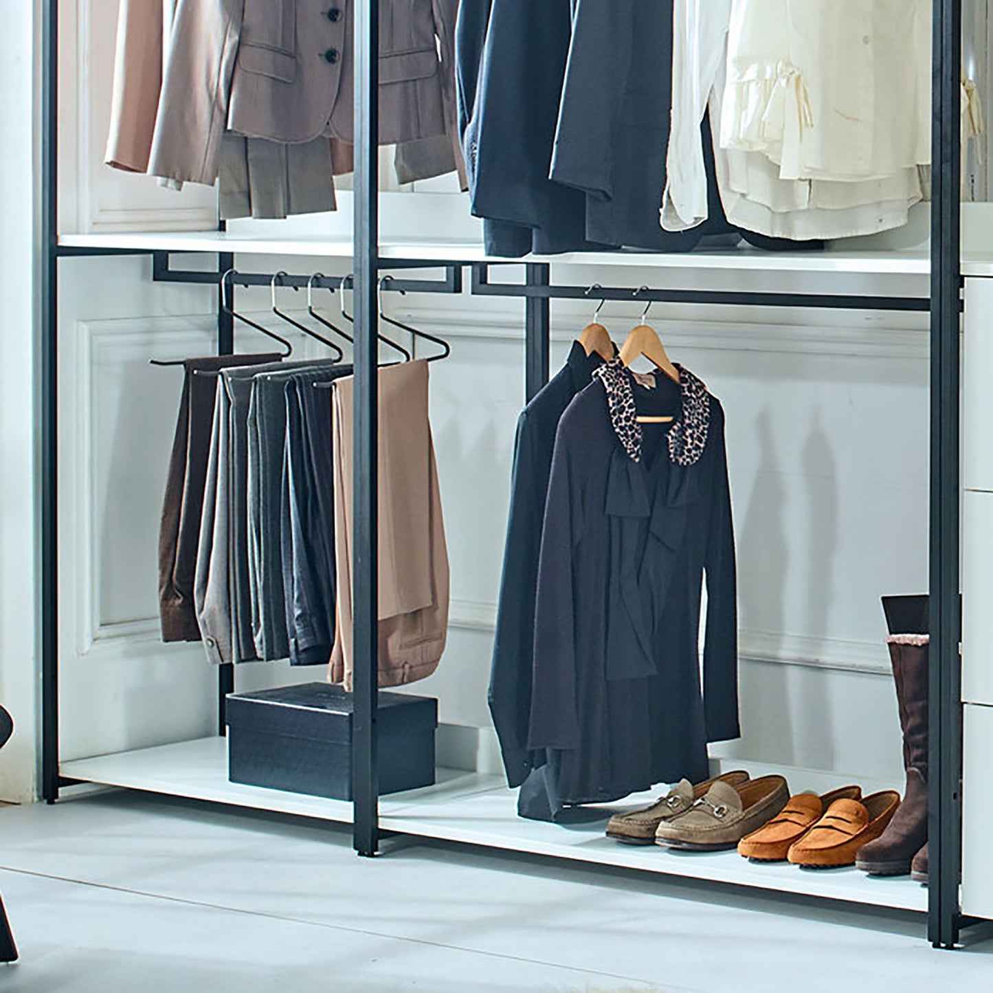 Fiona - Freestanding 4 Tower Walk-In Closet System - White