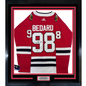 Framed Autographed/Signed Connor Bedard 35x39 Chicago Blackhawks Red Hockey Jersey PSA COA