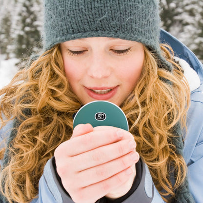 8000mAh 2 In 1 Electric Hand Warmer Rechargeable Hand Heater Portable Pocket Warmer with Power Bank 3 Heating Levels Digital Display Double-sided Heat