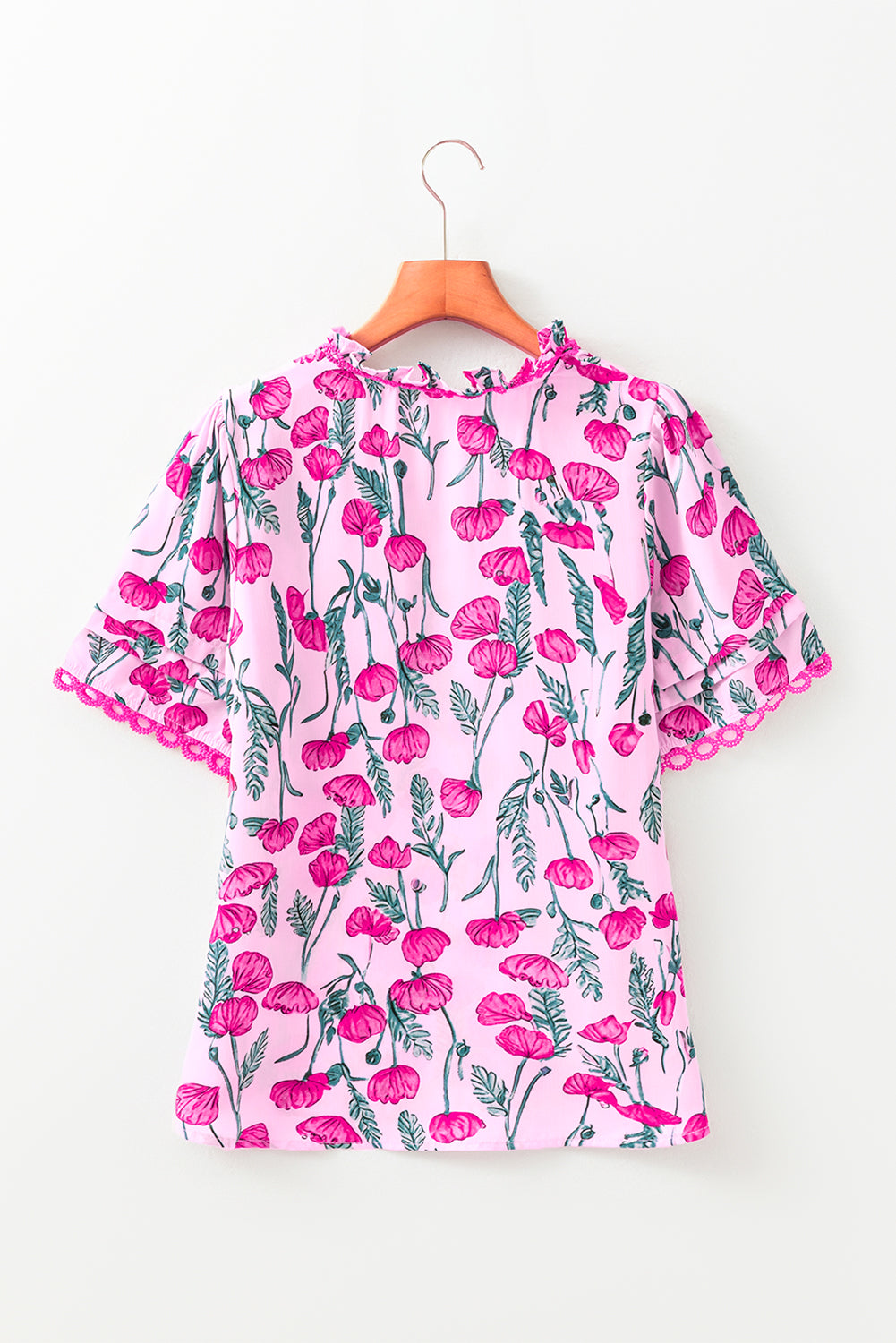 Ruby Detail Frilled Summer Blouse