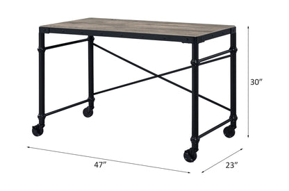 Oklarth Rustic Writing Desk - Black / Oak
