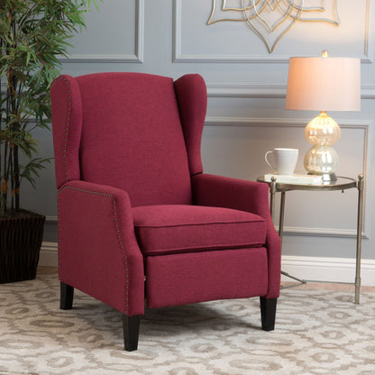 Westeros Wing Back Fabric Upholstered Recliner