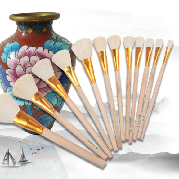 Painting Pen Soft Wool Brush for Watercolor & Oil Tracing on Ceramic Surfaces