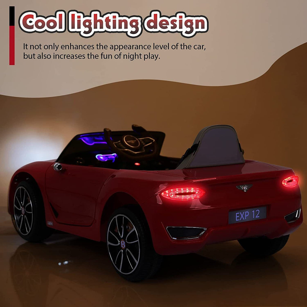 Bentley Kids Ride On Electric Toy Car with Remote Control and LED Lights - Perfect Gift for Young Drivers