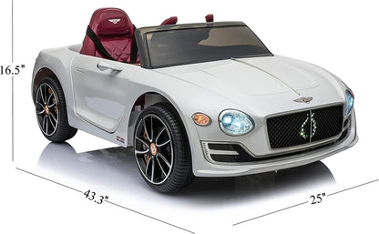 Bentley Licensed 12V Electric Ride On Car for Kids - White