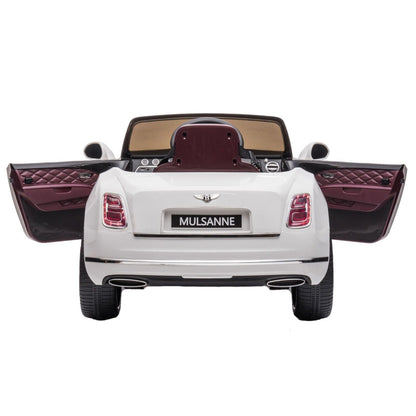 Bentley Mulsanne Licensed Electric Ride On Car for Kids - White