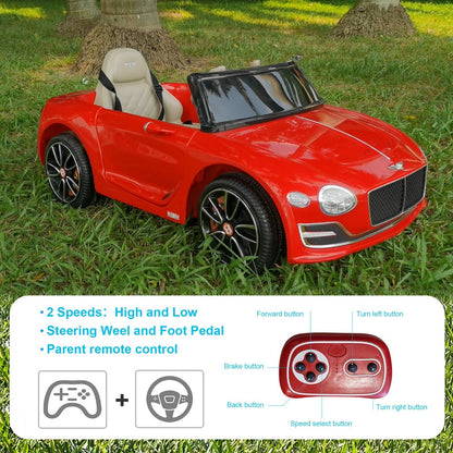 Bentley Style 12V 2.4G Kids Electric Car Ride-on Toy with Remote Control
