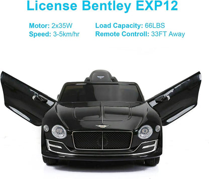 Bentley Style 12V Electric Ride On Car for Kids with 2.4G Remote Control