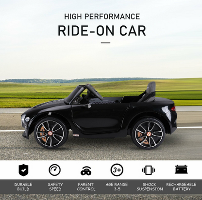 12V Electric Ride-on Car for Kids with Parent Remote Control - Bentley Style Toy Vehicle