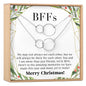 Besties Christmas Double Circles Necklace Set