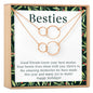 Besties Christmas Double Circles Necklace Set