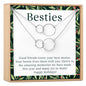 Besties Christmas Double Circles Necklace Set