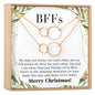 Besties Christmas Double Circles Necklace Set