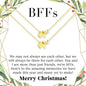 Besties Christmas Elephant Necklace Set