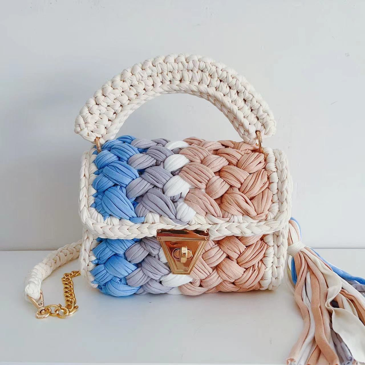 Handwoven Womens Tote Bag Minimalist Style