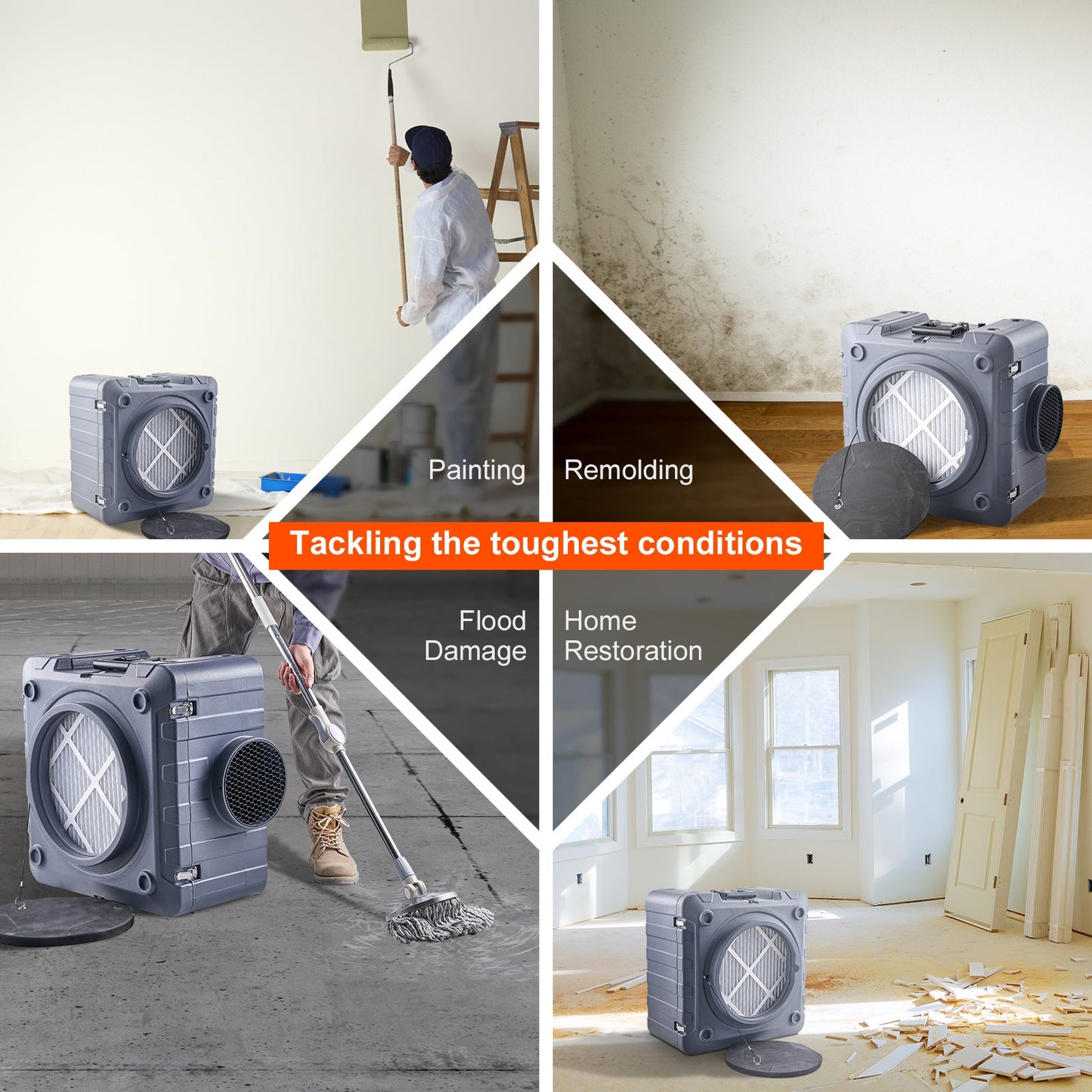 Air Scrubber with 3-Stage Filtration and 550 CFM Airflow
